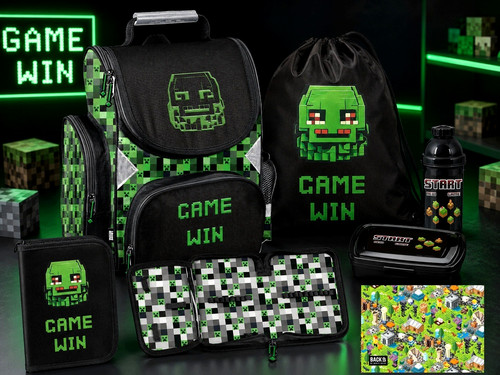 Minecraft schulranzen set 6in1 - set,